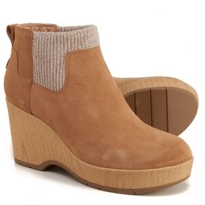 Original Collection Dr Scholls Preston Tan Natural Wedge Ankle Bootie